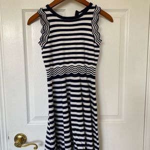 MILLY minis Girls Dress 14 16 blue & white striped